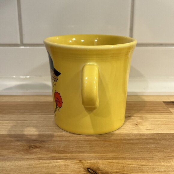 Fiesta Happy Scarecrow Coffee Mug Cup HLC USA Yellow Sunflower - Picture 2 of 6